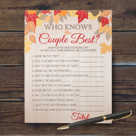 誰がカップルの最高の秋ブライダルのゲームパック ノートパッド