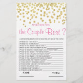 誰がカップル最高のピンク金ゴールドブライダルゲームを知っている (正面)