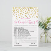 誰がカップル最高のピンク金ゴールドブライダルゲームを知っている (スタンド正面)