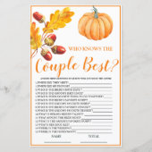 誰がカップル最高の秋パンプキンブライダルゲームを知っている (正面)