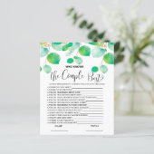 誰がカップル緑の最高のブライダルゲームを知っている (スタンド正面)