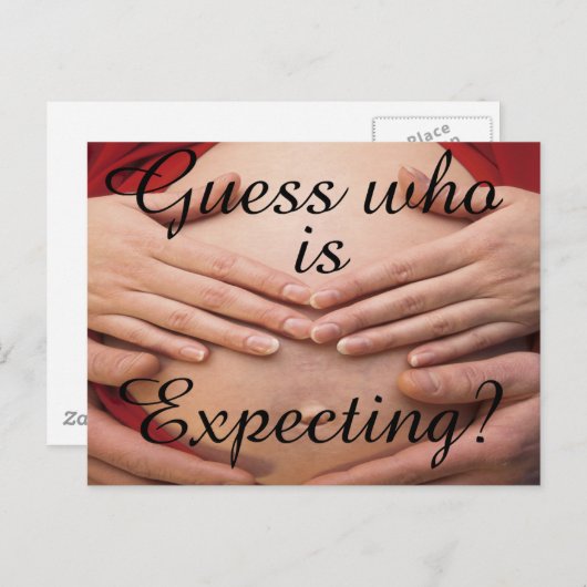 誰がカードとギフトを期待しているか推測。 案内ポストカード (正面/裏面)