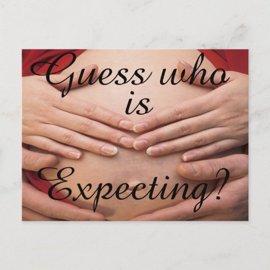 誰がカードとギフトを期待しているか推測。 案内ポストカード (正面)
