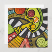 誰がキュビスムのナイフで私のトマトをスライスしたの？ 招待状 (正面/裏面)