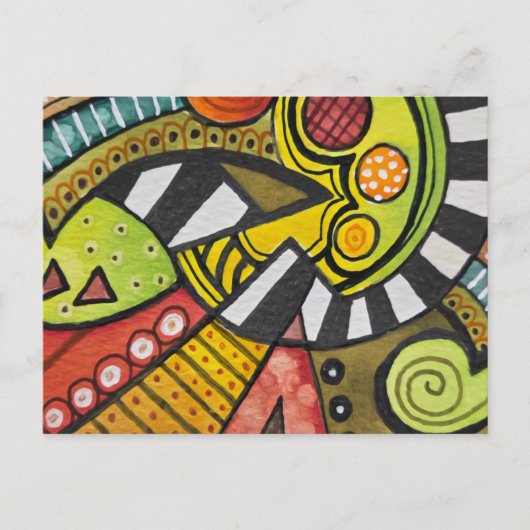 誰がキュービストのナイフでトマトを切った? ポストカード (正面)