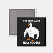 誰がグースジム間抜けミーム1おもしろいを呼ぶ マグネット (正面/裏面)