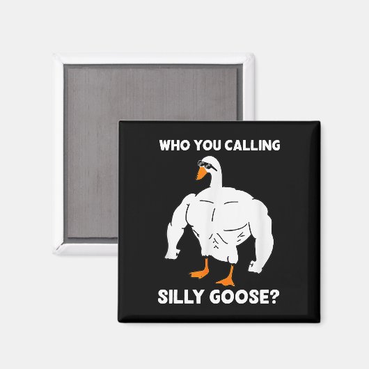 誰がグースジム間抜けミーム1おもしろいを呼ぶ マグネット (正面/裏面)