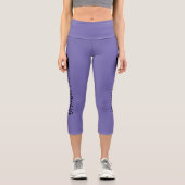 誰がケトルベルの高く腰の高いカプリスを持ち上げる カプリレギンス (正面)