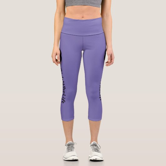 誰がケトルベルの高く腰の高いカプリスを持ち上げる カプリレギンス (正面)