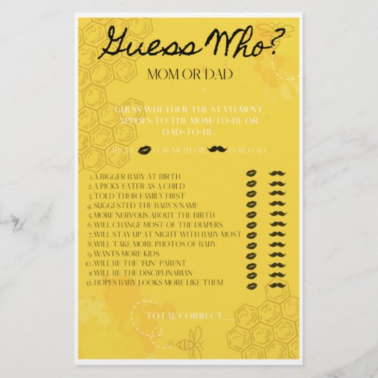 誰がゲームをしたか推測する チラシ (正面)