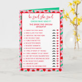 誰がゲームを言ったかを推測するイチゴの花嫁または花婿 カード (黄色い花)