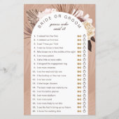 誰がゲームBoho花模様を言ったか花嫁または花婿 (正面)