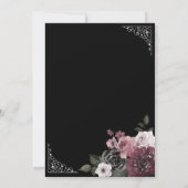 誰がゴシックハロウィーン赤ちゃんシャワーゲームカード 招待状 (裏面)