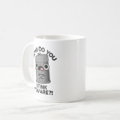 誰がゴミ箱を臭おもしろいわせる コーヒーマグカップ (正面左)