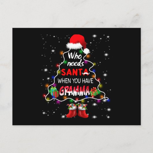 誰がサンタを必要とするときグラマ 案内ポストカード (正面)