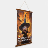 誰がサーモスタットに触れたの? 吊り下げ型タペストリー (傾斜あり)