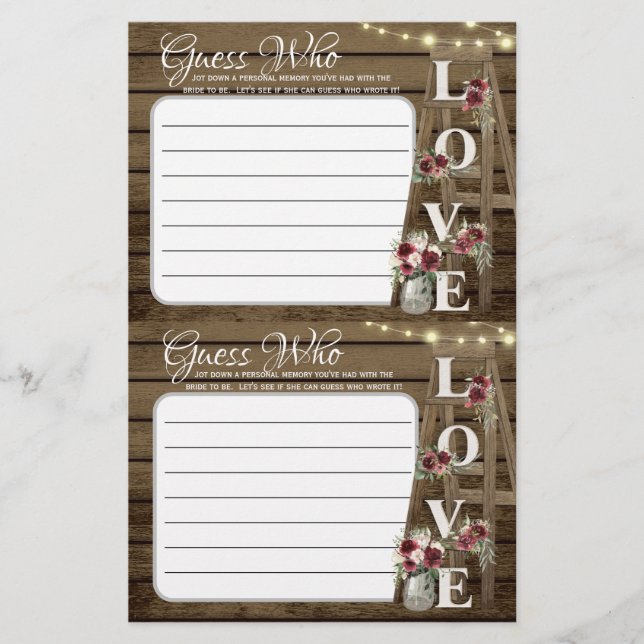 誰がシャワー素朴ゲームを当てる (正面)