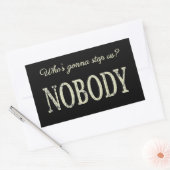 誰がストップだ?誰も 長方形シール (封筒)