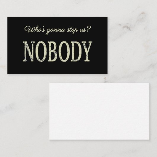 誰がストップ?誰も 名刺 (正面/裏面)