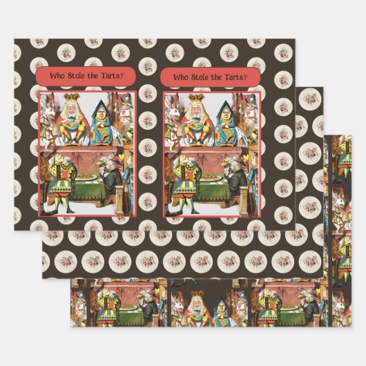 誰がタルトを盗んだ？キング・クイーン ラッピングペーパーシート (セット)