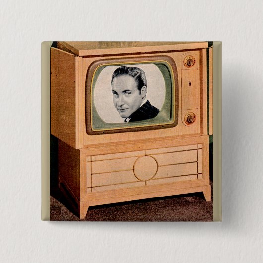 誰がテレビに映ってる? 缶バッジ (正面)