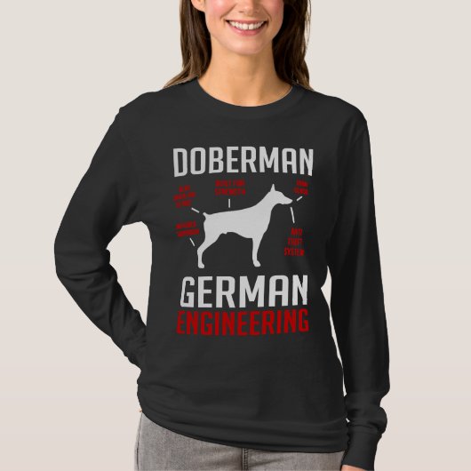 誰がドバーマン犬の繁殖を扱う Tシャツ (正面)