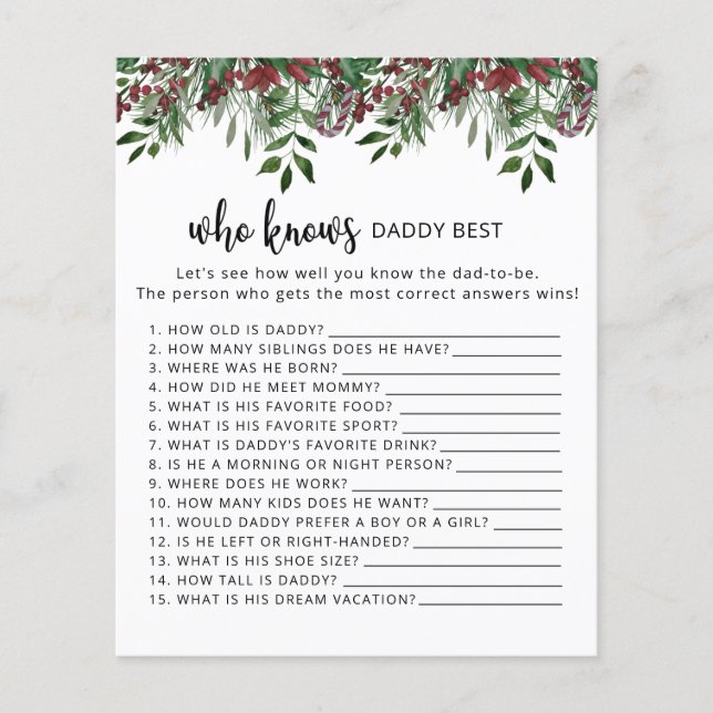 誰がパパのゲームを知っ最高のているエバーグリーン (正面)