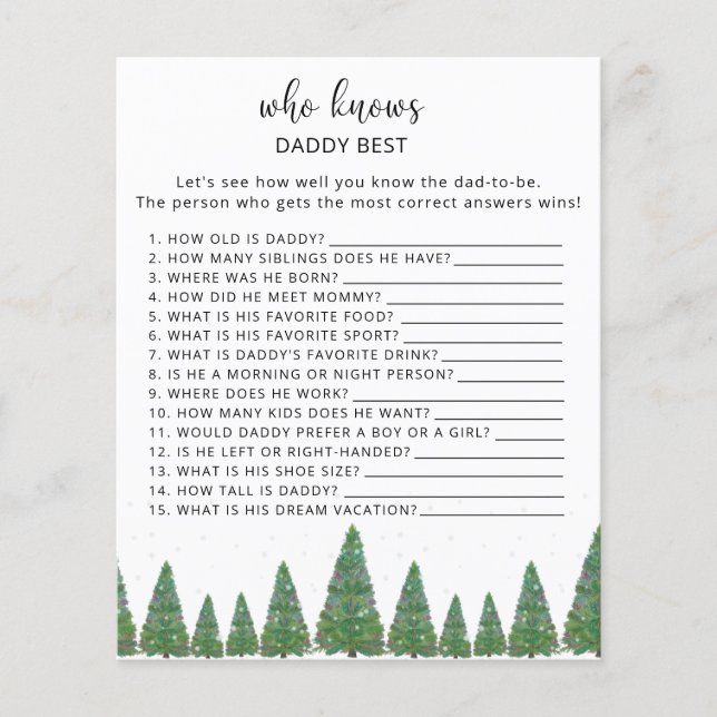 誰がパパのゲームを知っ最高のているエバーグリーン (正面)