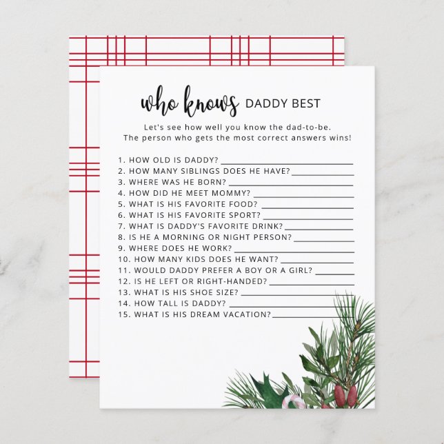 誰がパパのゲームを知っ最高のているエバーグリーン (正面/裏面)