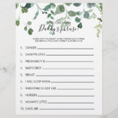 誰がパパのフレーズを終わらせることができる赤ちゃんシャワーゲーム (正面)