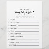 誰がパパのフレーズを終わらせることができる赤ちゃんシャワーゲーム (正面)