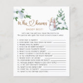 誰がパパの冬最高のの赤ん坊のシャワーゲームを知っている (正面)