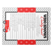 誰がパパの最高のFiretruckのゲームを知っている – 40パック ノートパッド (正面)