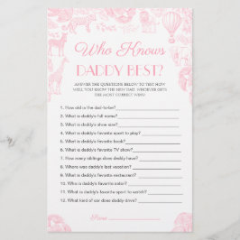 誰がパパ最高の赤んだシャワーゲームカードを知っている