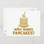 誰がパンケーキを食べたい？ ポストカード (正面/裏面)