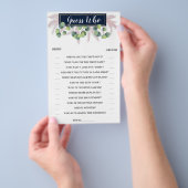 誰がパンパスグラスブライダルシャワーゲームカード チラシ (ハンドル)