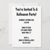 誰がパーティーハロウィンフクロウ漫画の子供の準備ができている 招待状 (裏面)