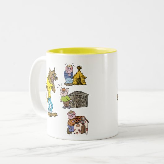 誰がビッグ・オオカミを恐れる?マグ ツートーンマグカップ (正面左)