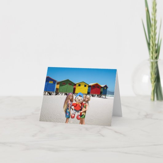 誰がビーチを拾ったか見て。 カード (正面)