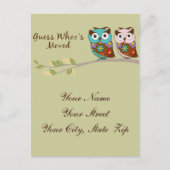 誰がフクロウカードを移動したか推測 案内ポストカード (正面)