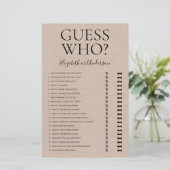 誰がブライダルシャワー素朴ゲーム (スタンド正面)