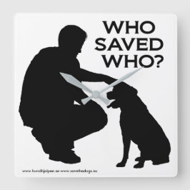 誰がプリントで時救計 スクエア壁時計