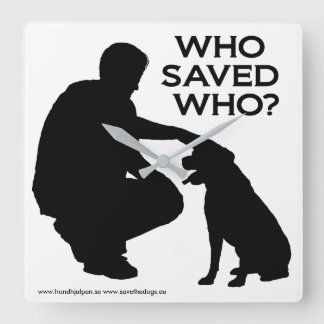 誰がプリントで時救計 スクエア壁時計