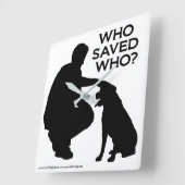 誰がプリントで時救計 スクエア壁時計 (傾斜)