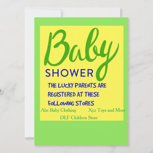 誰がベビーだ！ 招待状 (裏面)