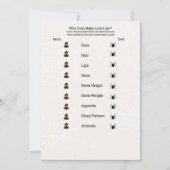 誰がベビーに?ハロウィーンの赤ちゃんシャワー 招待状 (正面)