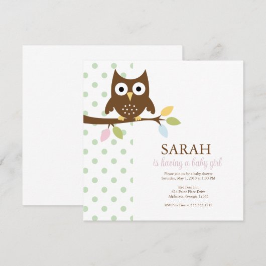 {誰がベビーを？} 招待状 (正面/裏面)