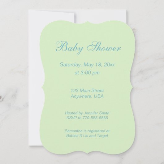 誰がベビーボーイを持ってる？フクロウシャワー招待状 招待状 (裏面)