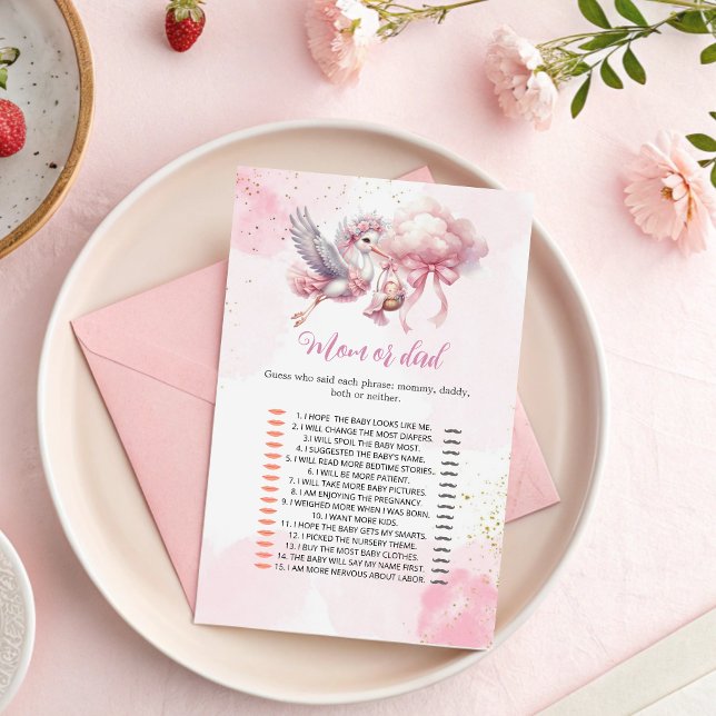 誰がベビー?ママまたはパパゲームピンクテーマ (クリエイターアップロード済み)