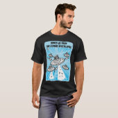 誰がボールを持ってるの?編み物ユーモア Tシャツ (正面フル)